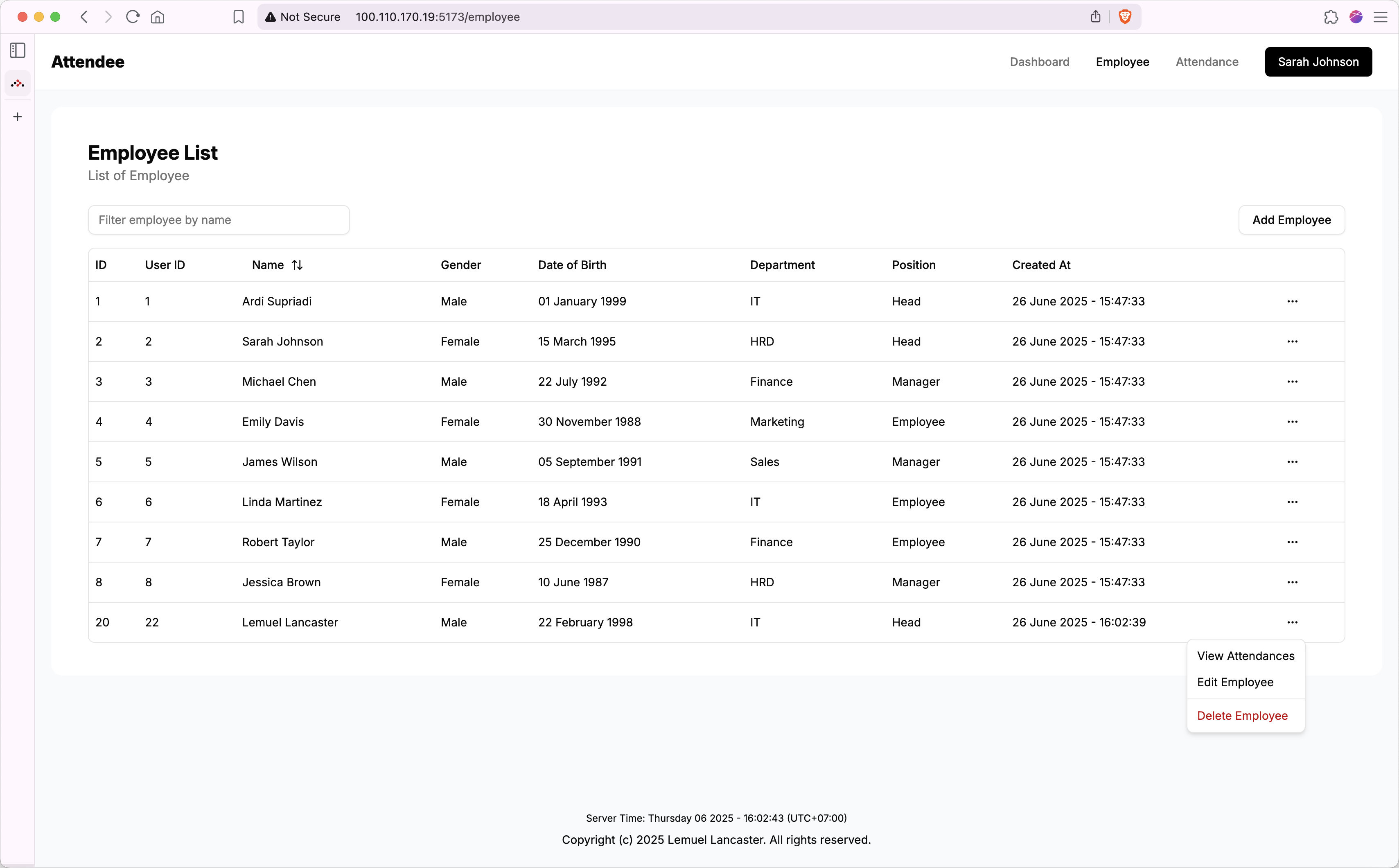 Employee additional options