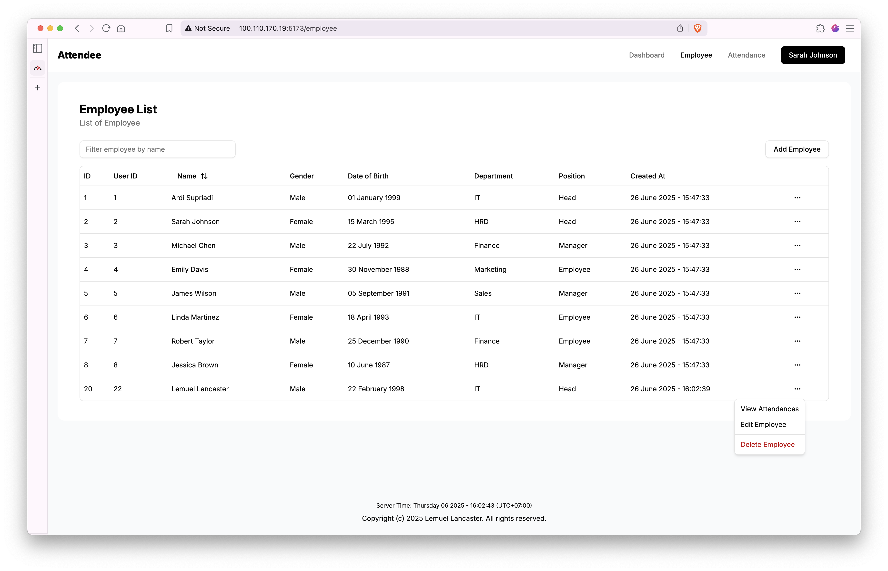 Employee additional options