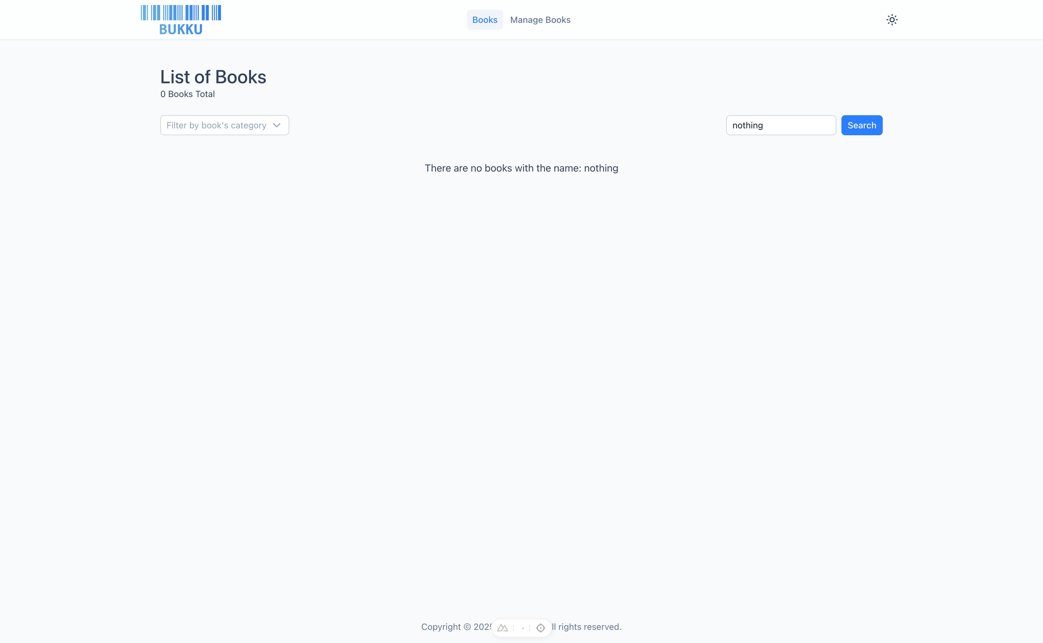 Book search not found