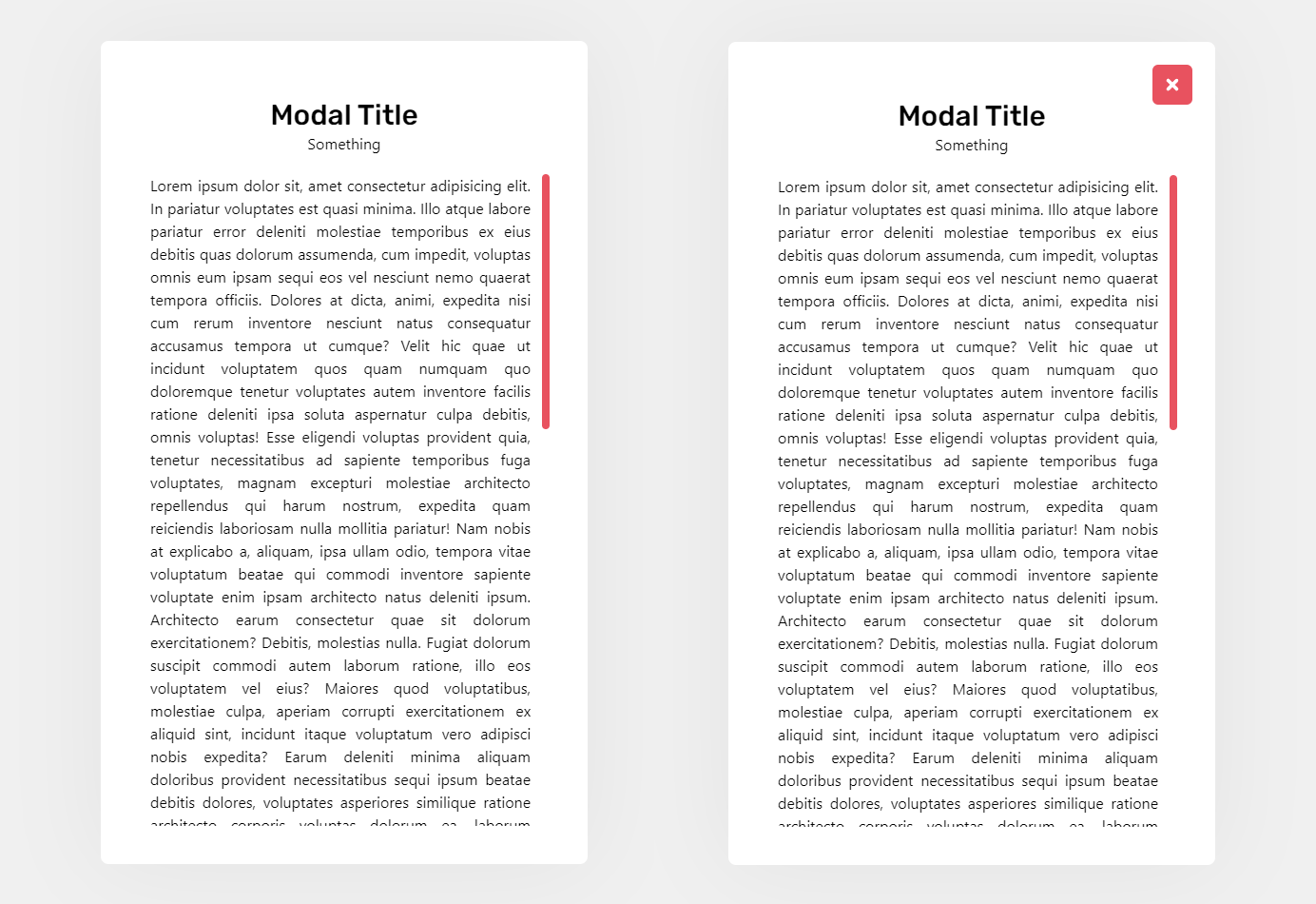 Card modal component variant