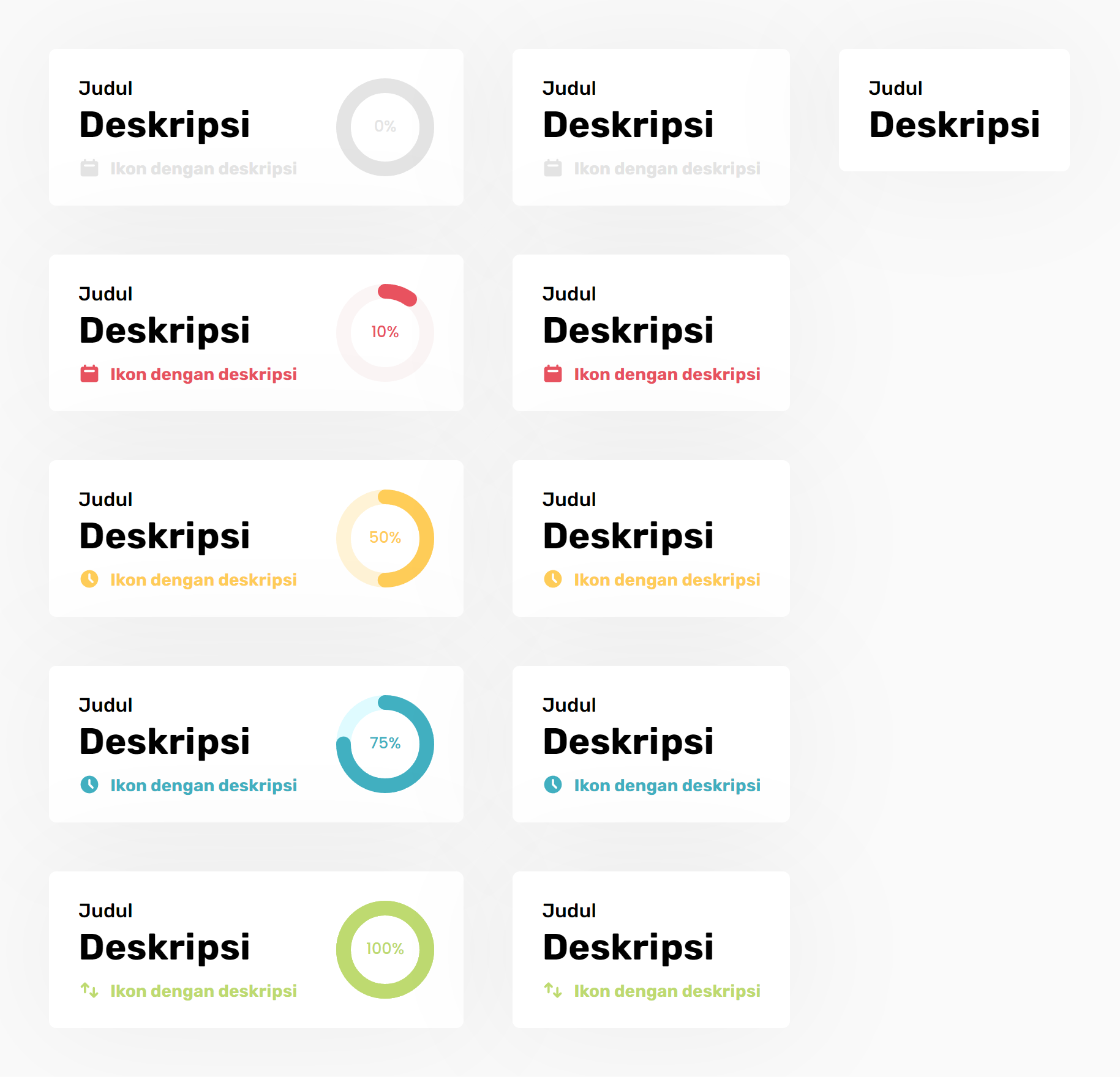 Status card component variant
