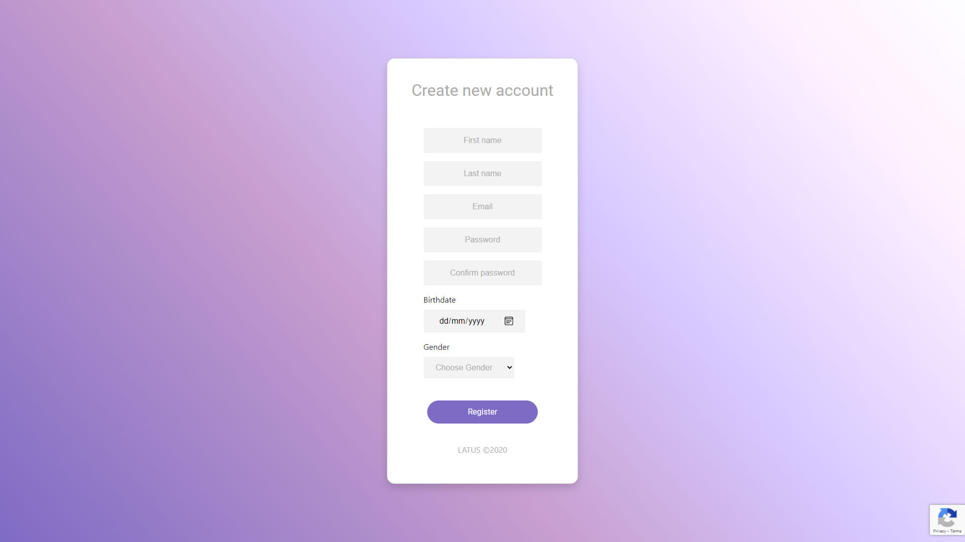 Latus register screen