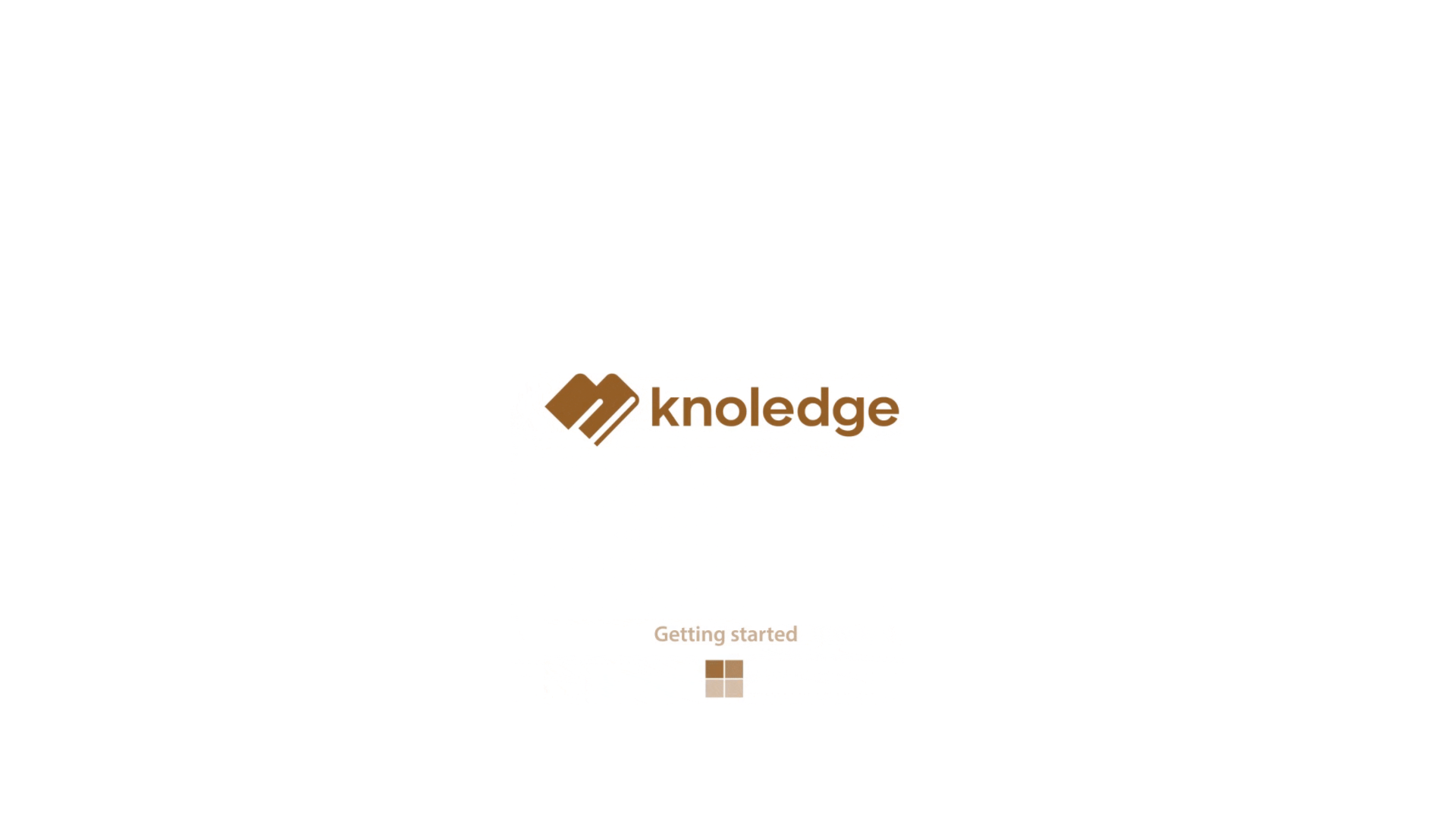 Knoledge splash screen