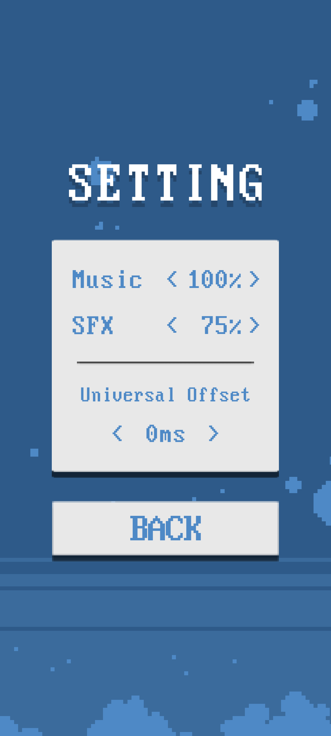 MateMatirun settings screen